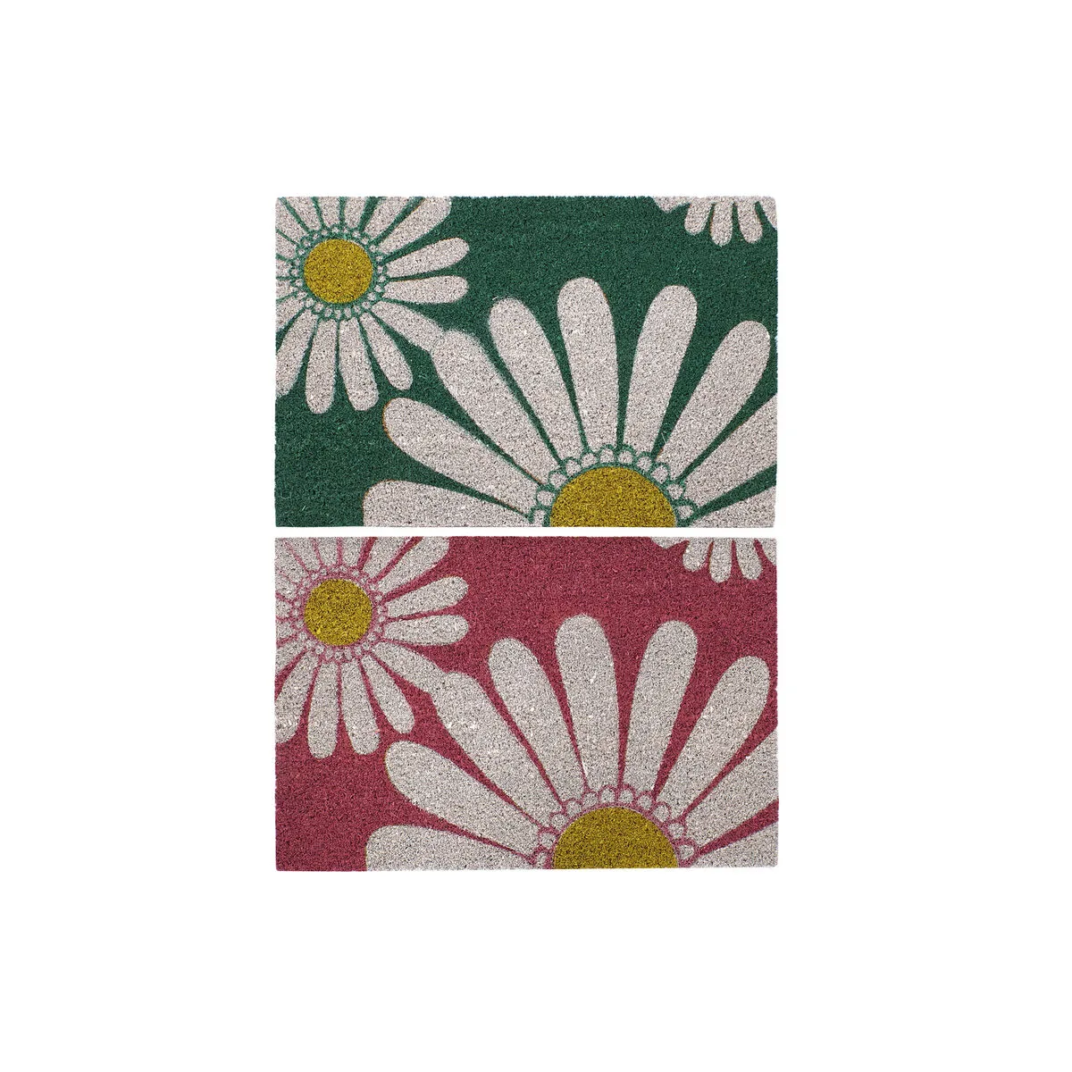Paillasson dkd home decor rose caoutchouc menthe blanc jaune 2 unites fibres de coco 60 x 40 x 0 5 cm s303028149. Votre supermarché en ligne au Sénégal, c'est Diaytar