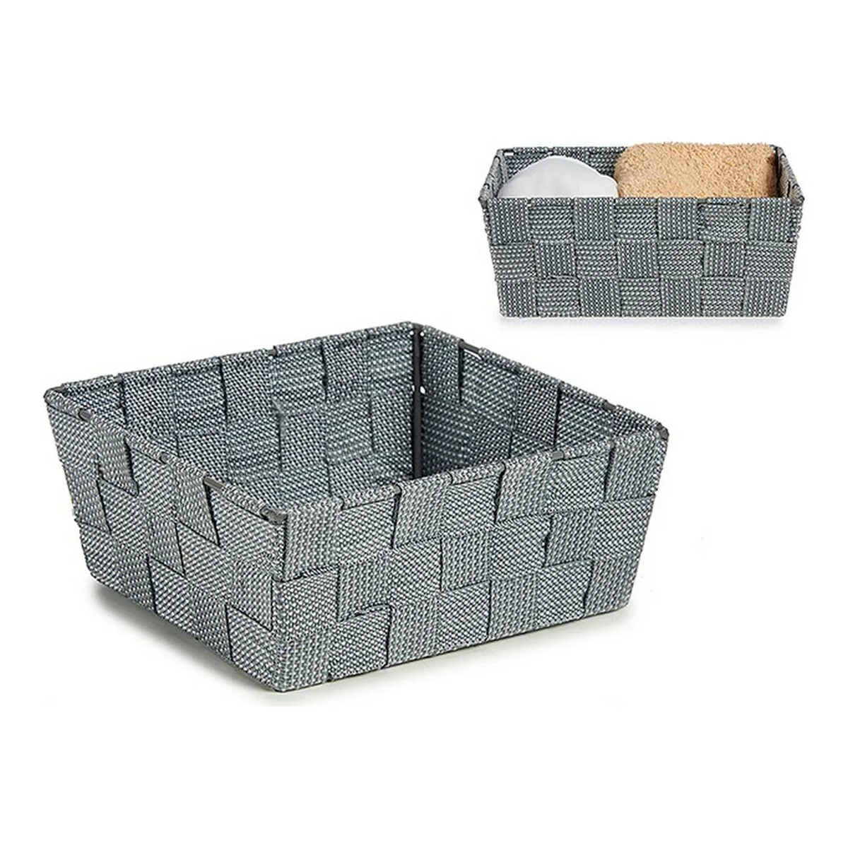 Panier kipit a3 6929a9 gris tissu tressee 18 x 8 x 21 cm s360760449. Diaytar : L'e-commerce généraliste qui met le discount à l'honneur