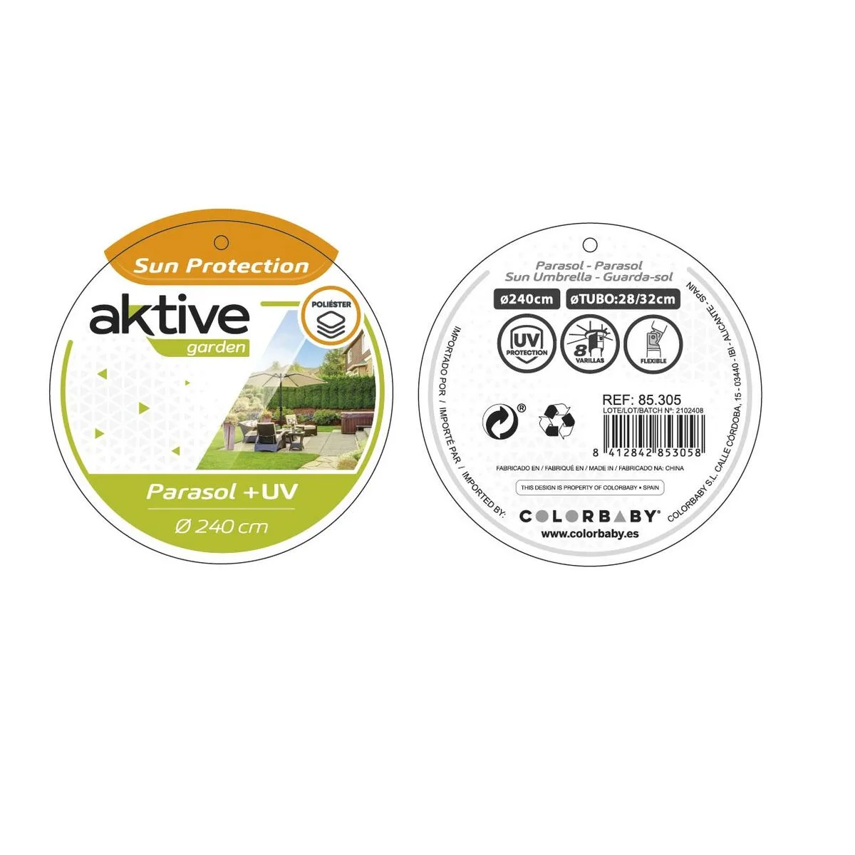 Parapluie aktive rouge 240 x 230 x 240 cm 6 unites s890120576. Révolutionnez votre façon d'acheter avec Diaytar