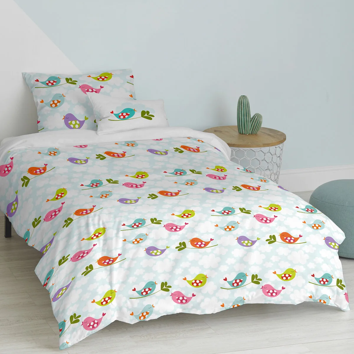 Parure de couette happyfriday mr fox little birds multicouleur lit 1 persone 2 pieces d161031815. Diaytar : Le discount nouvelle génération au Sénégal