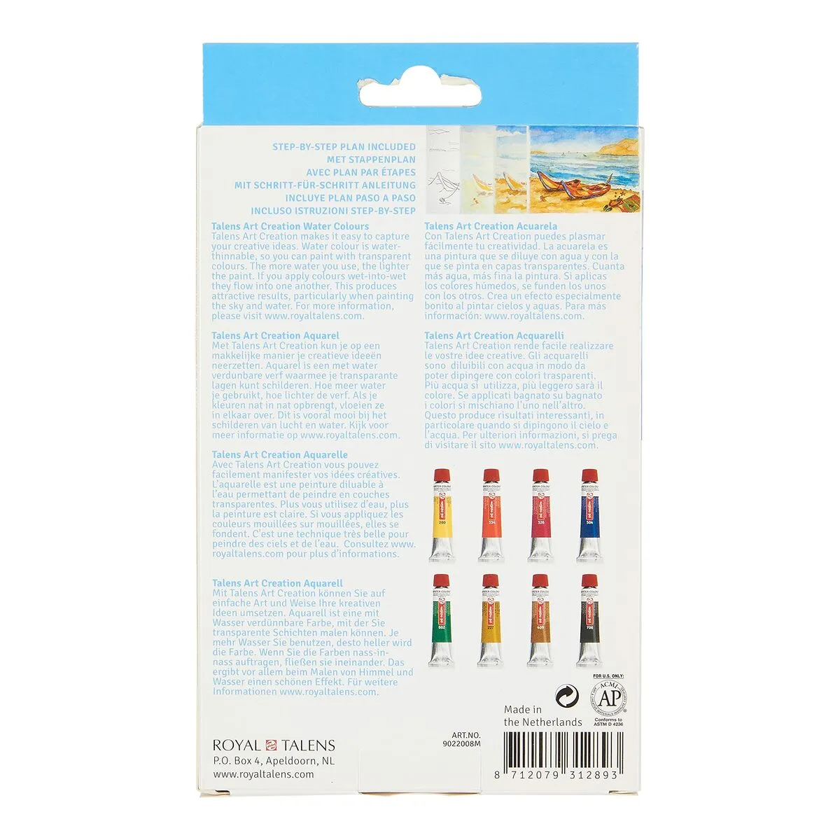 Peinture talens art creation multicouleur 12 ml 8 pieces s844108892. Votre shopping simplifié de A à Z avec Diaytar