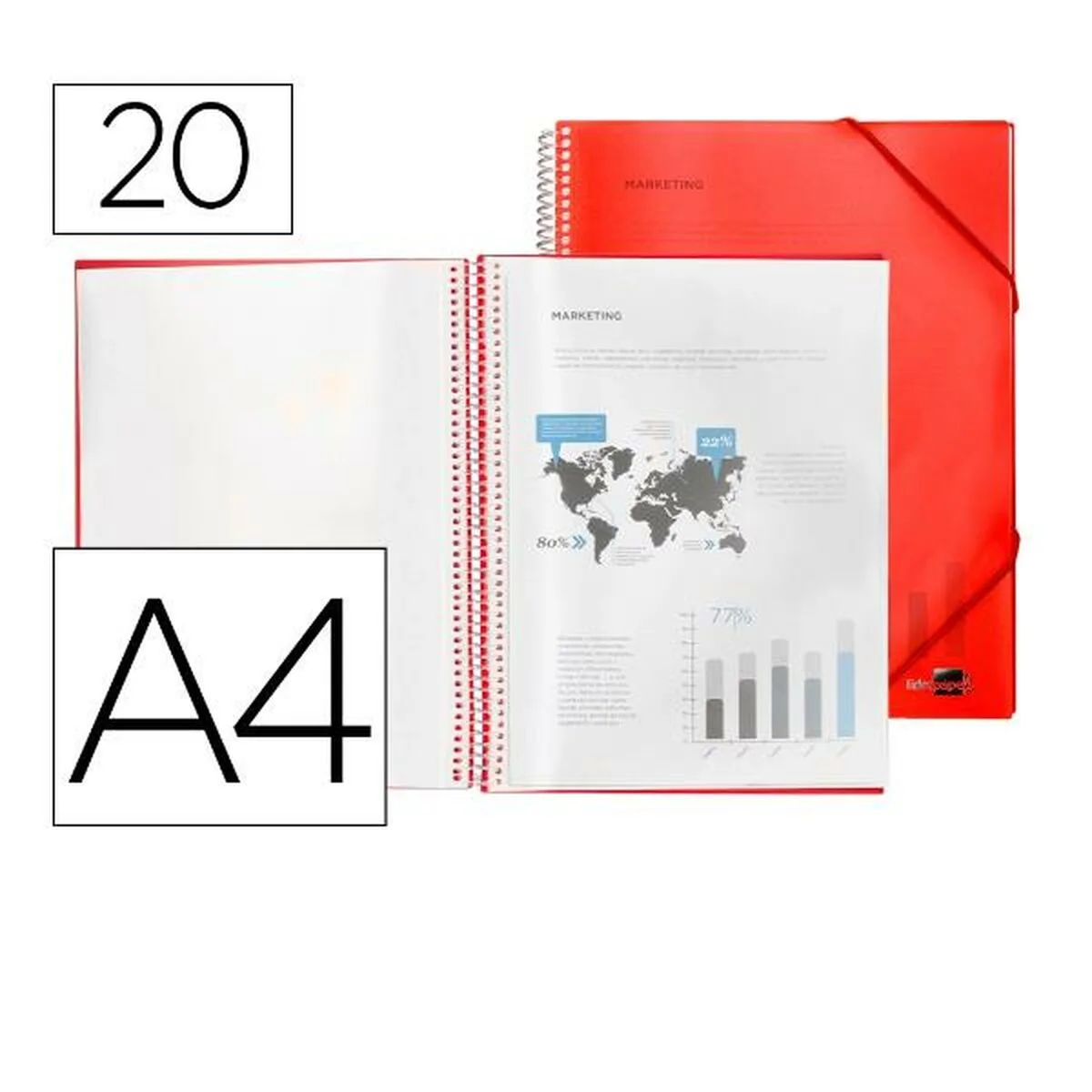 Porte documents liderpapel ec06 a4 rouge s7718170058. Commandez malin, vivez mieux avec Diaytar