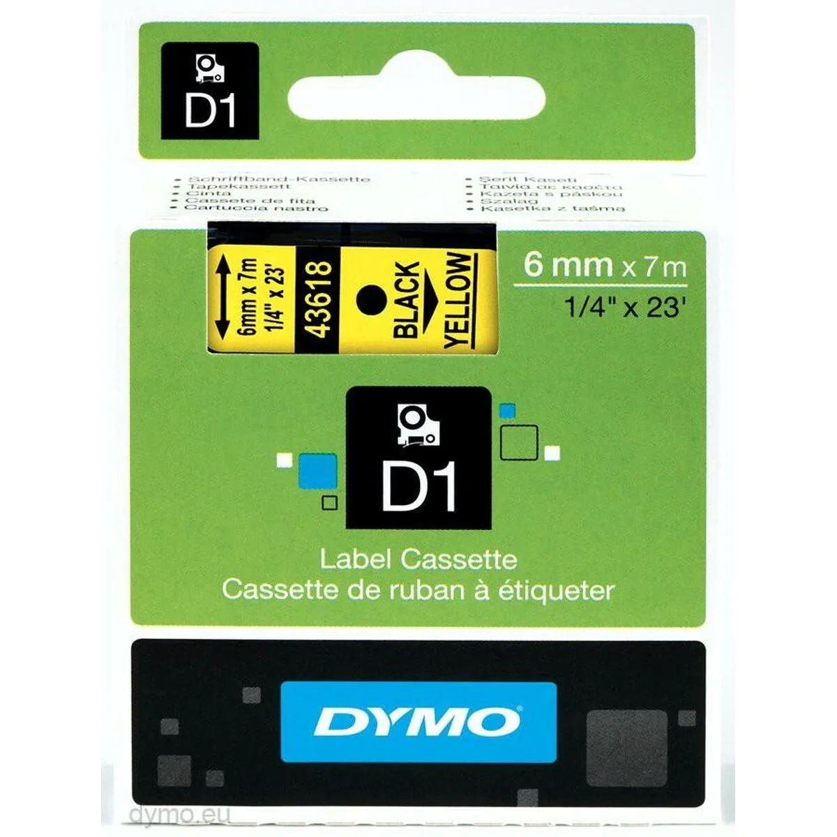 Ruban lamine pour etiqueteuses dymo d1 43618 6 mm labelmanager tm jaune 5 unites s842427864. Gagnez du temps et de l'argent avec Diaytar