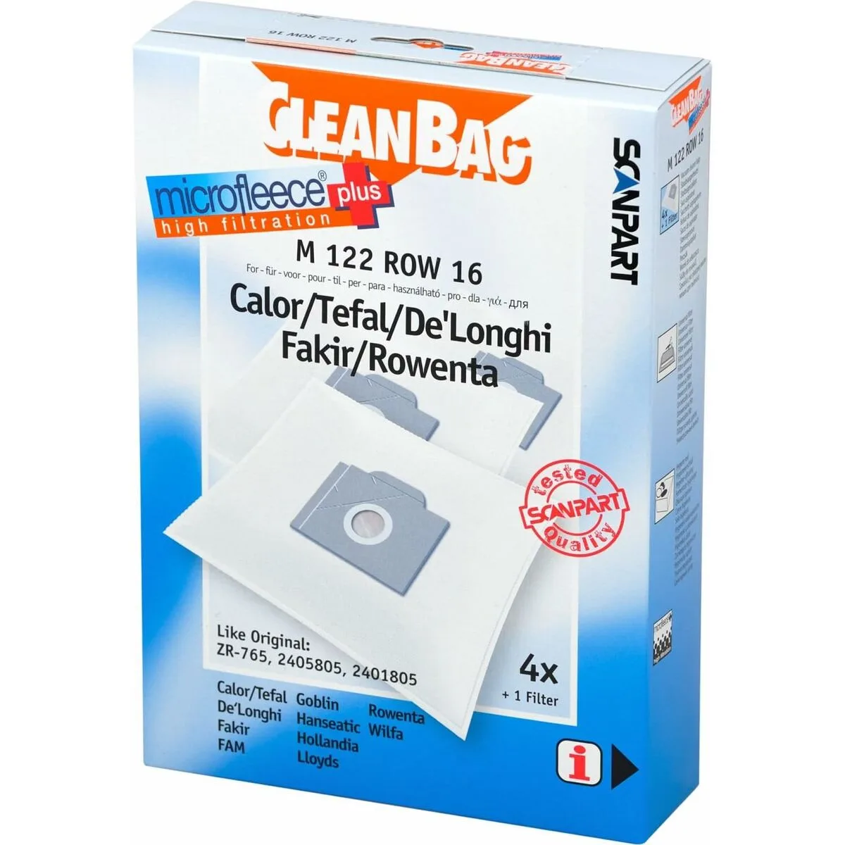 Sac de rechange pour aspirateur scanpart 122 row 16 rowenta s046226652. Transformez votre façon de consommer avec Diaytar Sénégal