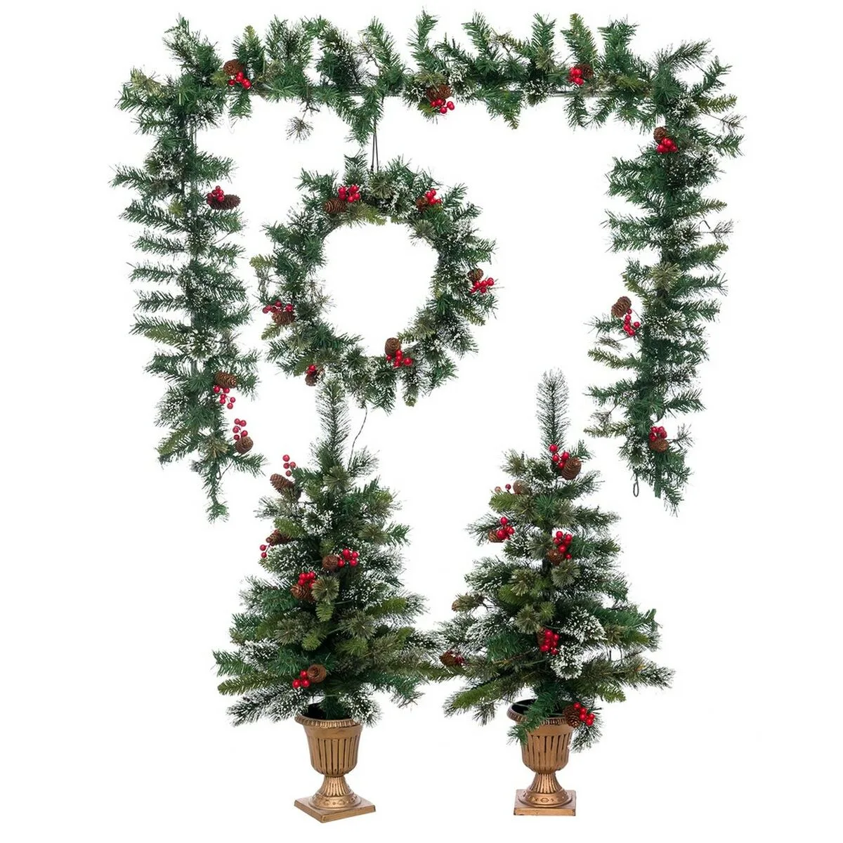 Sapin de noel vert multicouleur 80 x 45 x 18 cm 4 unites s880658255. Diaytar : Faites des achats intelligents en quelques clics