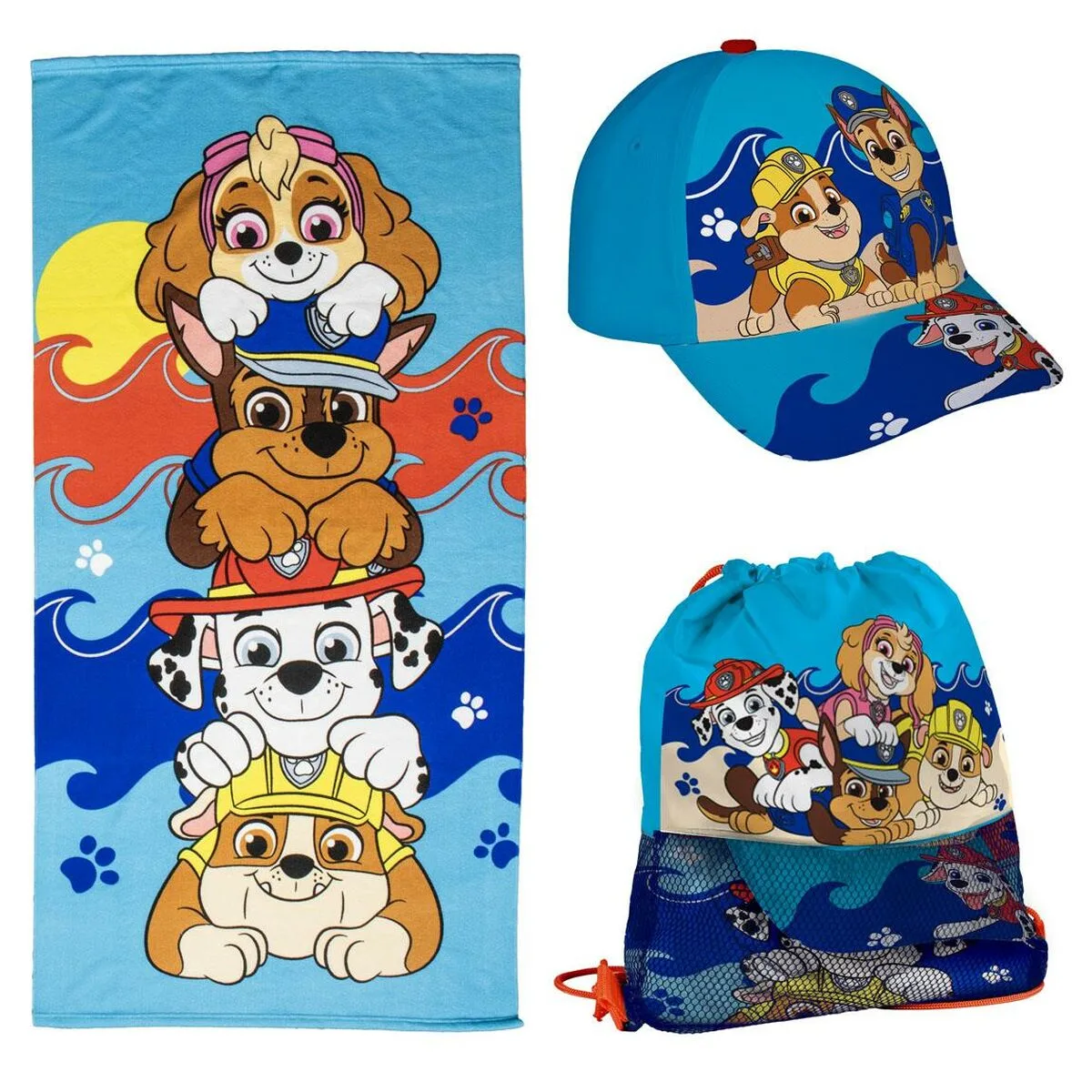 Serviette de plage the paw patrol bleu 20 x 35 x 4 cm 3 pieces s074332585. Diaytar : Des prix qui défient toute concurrence