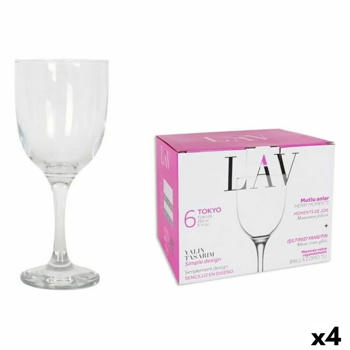 Set de verres lav 145011 7 5 x 7 5 x 18 cm 4 unites 290 ml s222767838. Diaytar : Des promotions exceptionnelles toute l'année pour tous les Sénégalais