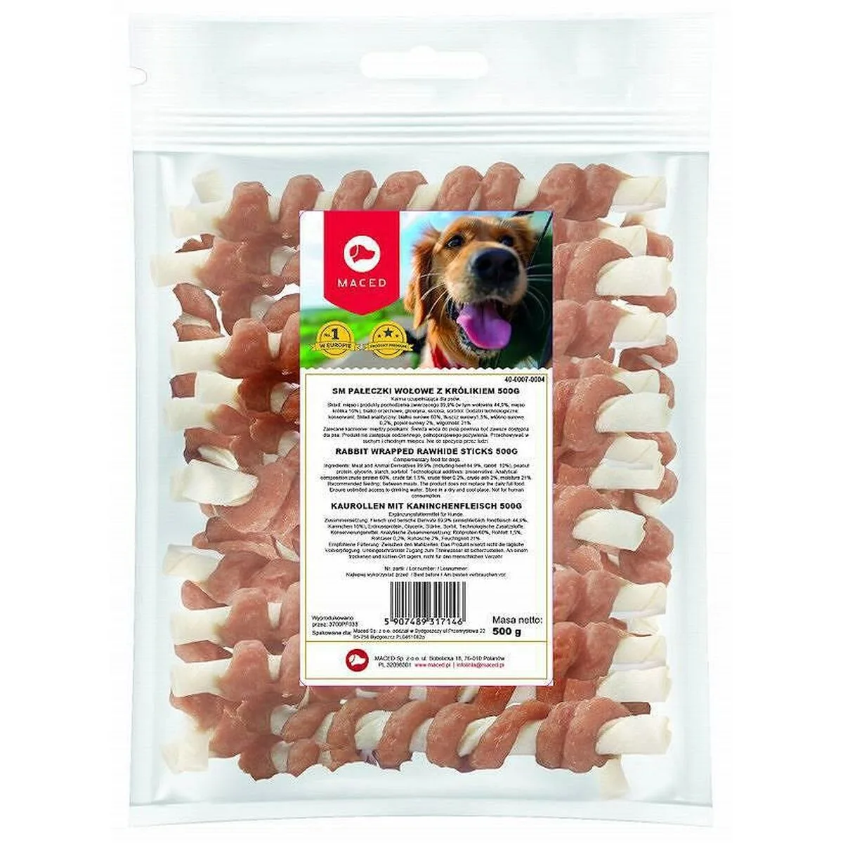 Snack pour chiens maced veau lapin 500 g s910906117. Des économies substantielles vous attendent sur Diaytar