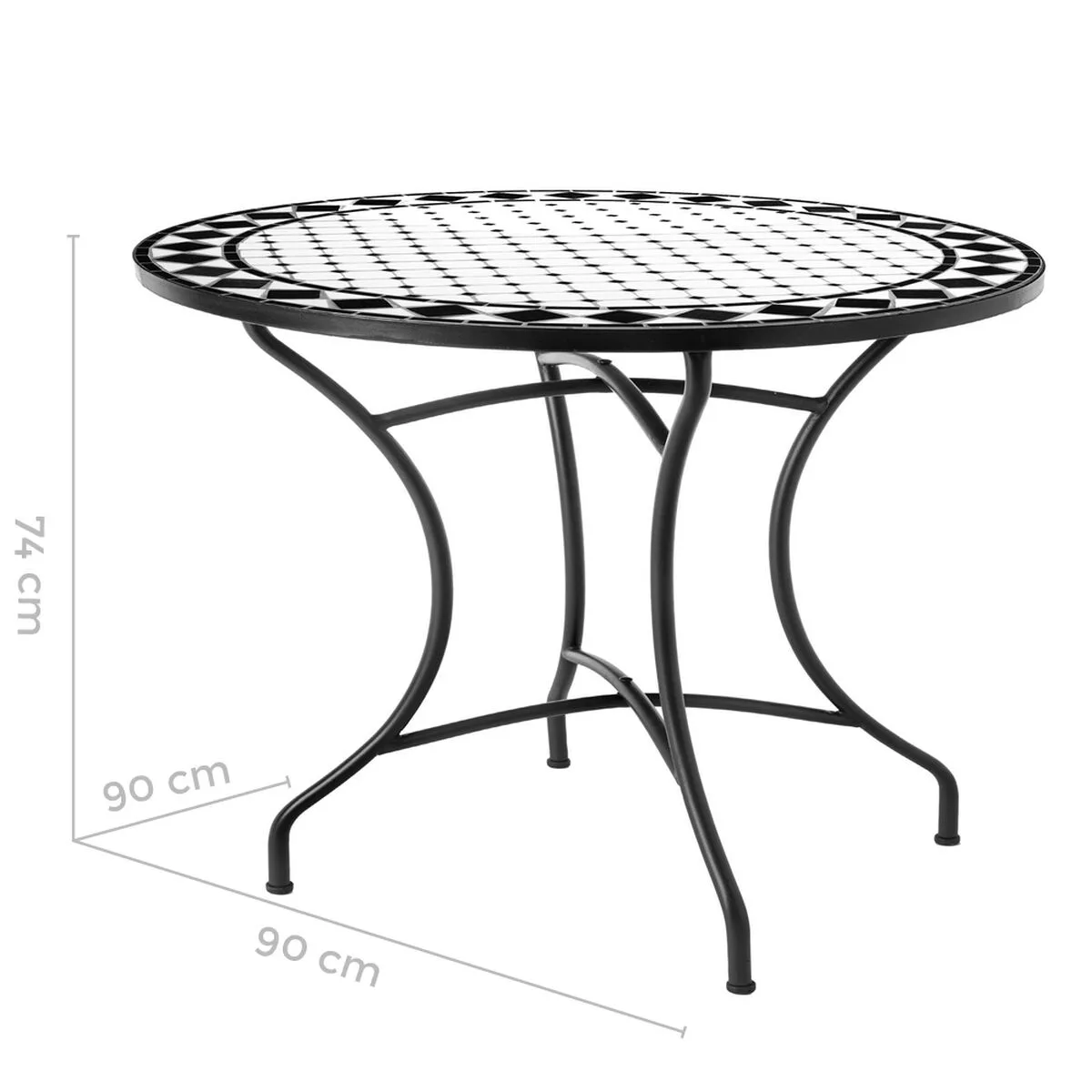Table d appoint delfos blanc noir ceramique 90 x 90 x 75 cm s870066017. Le meilleur rapport qualité-prix du web sénégalais sur Diaytar