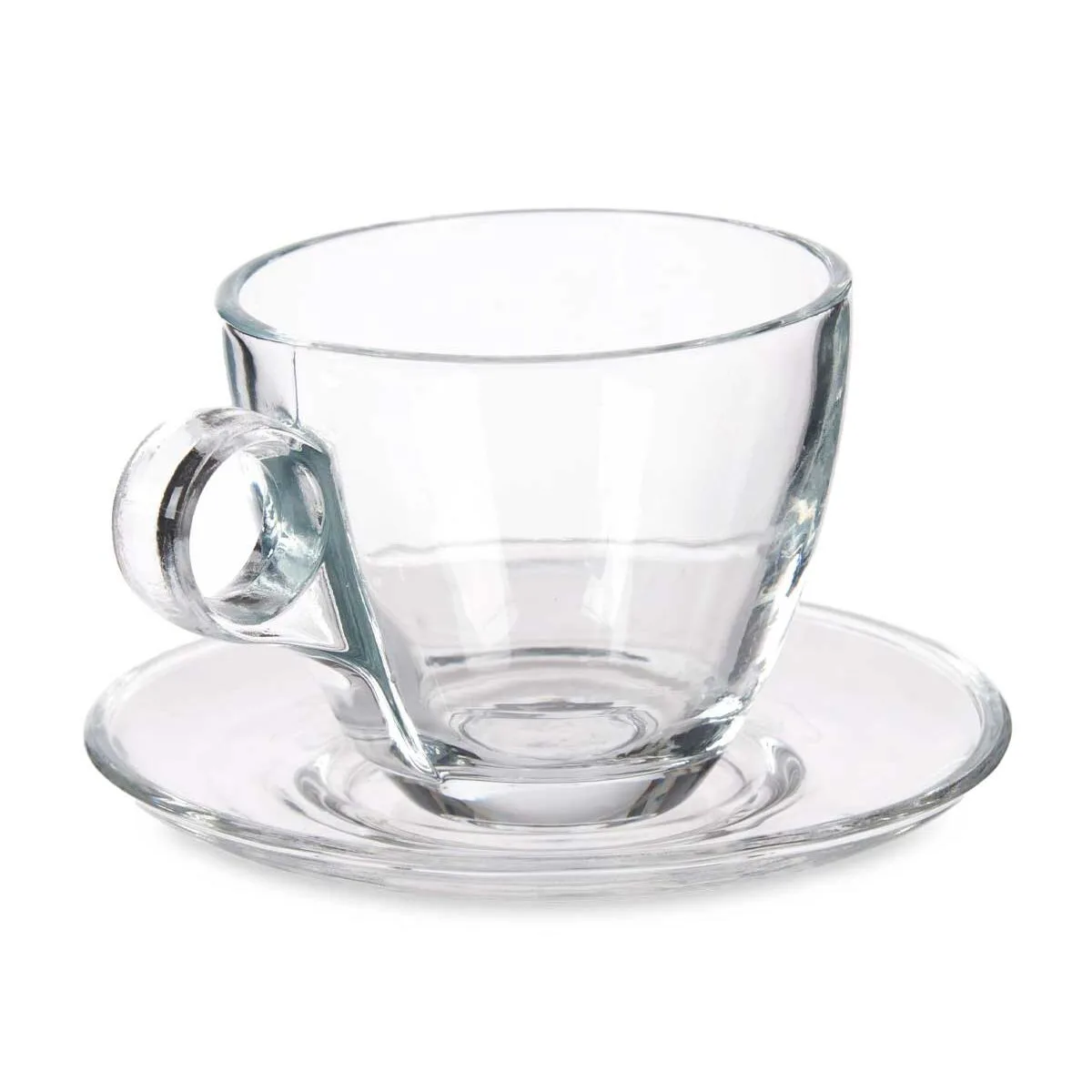 Tasse avec sous tasse transparent verre 170 ml 6 unites s363010533. Faites des économies avec Diaytar, le leader du e-commerce discount au Sénégal