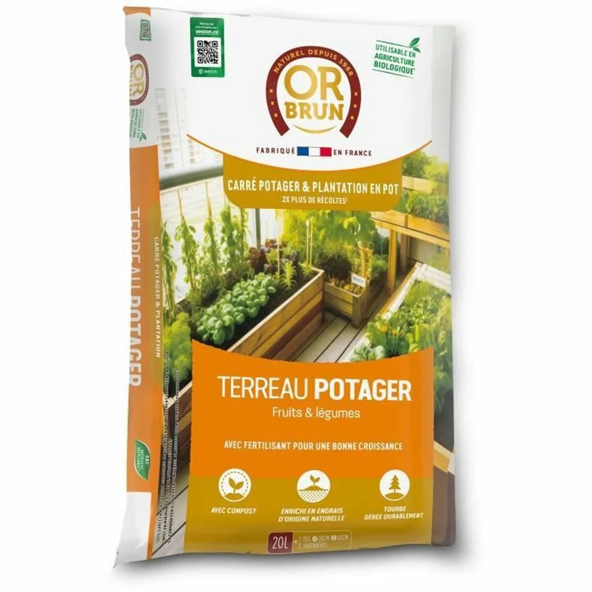Terreau d empotage or brun obrtcapot20n 20 l s7100348244. Diaytar Sénégal : Votre destination e-commerce pour des produits de qualité à prix discount