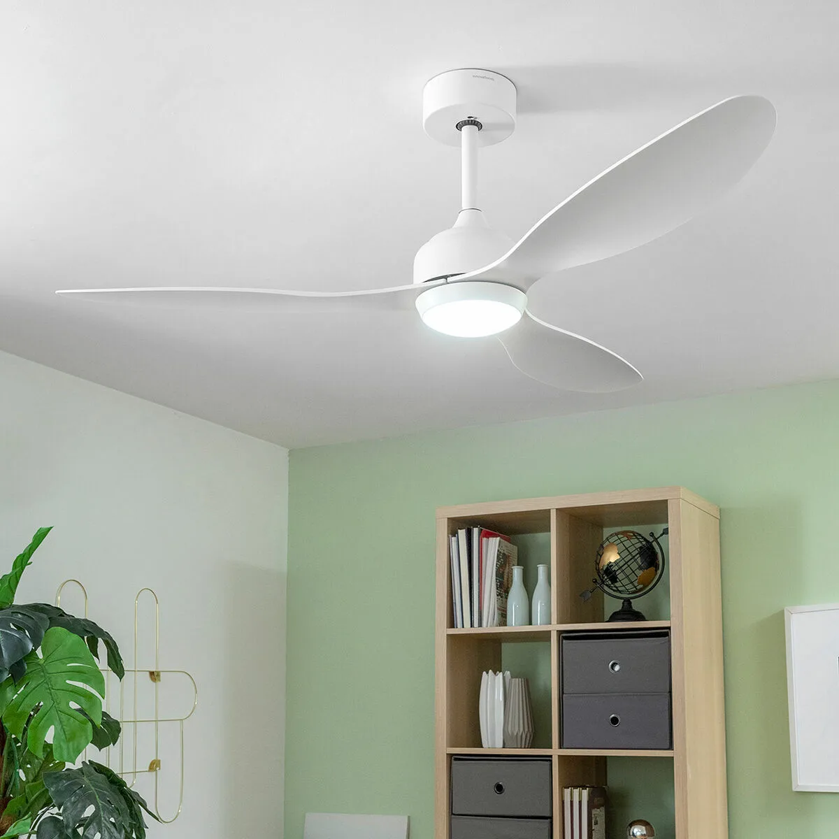 Ventilateur de plafond avec lumiere led et 3 pales abs flaled innovagoods blanc 36 w 52 o132 cm v010387335. Diaytar Sénégal : Le plaisir d'acheter sans se priver