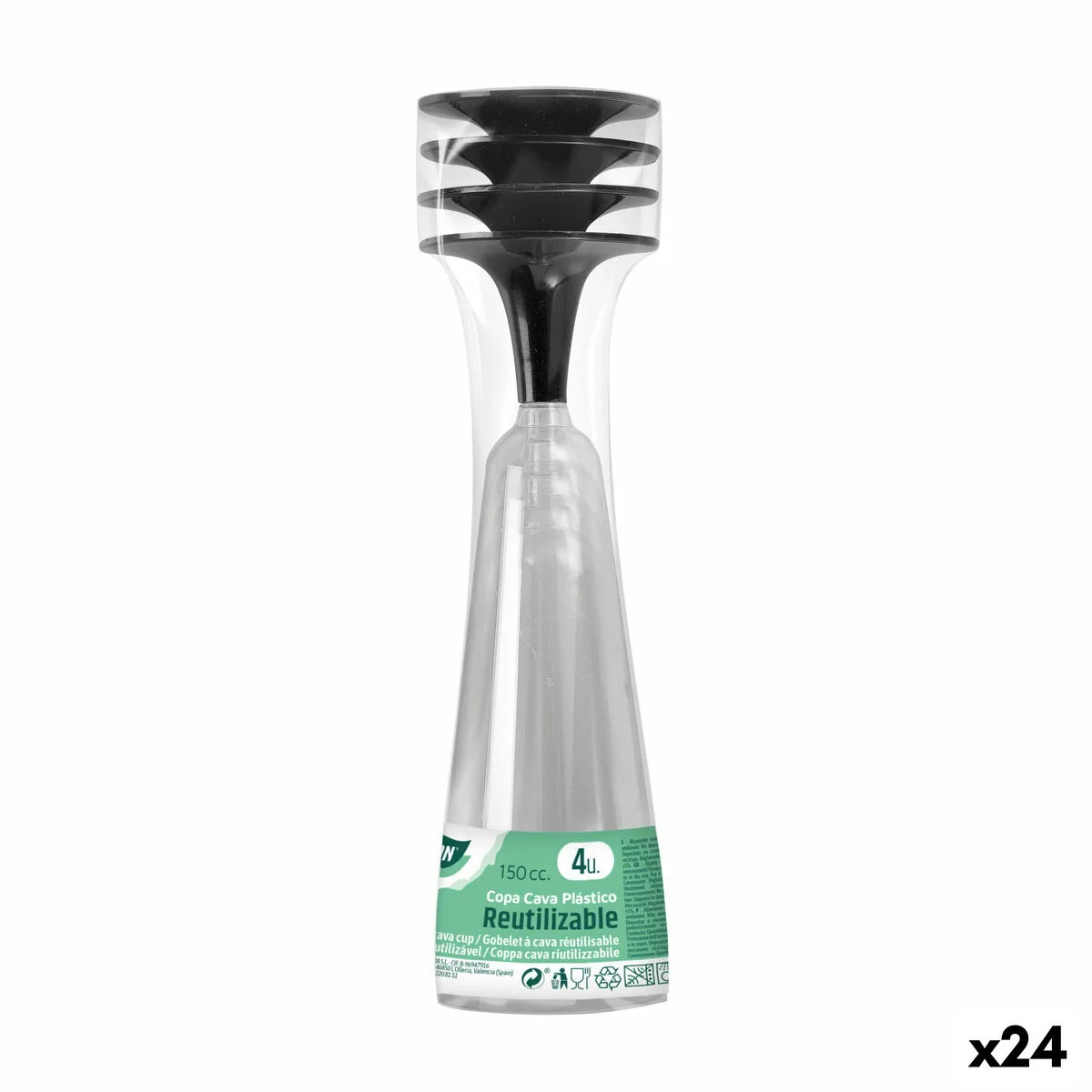 Verres a champagne reutilisables algon noir 24 unites 150 ml 4 pieces s222949042. La marketplace qui fait du bien à votre budget : Diaytar