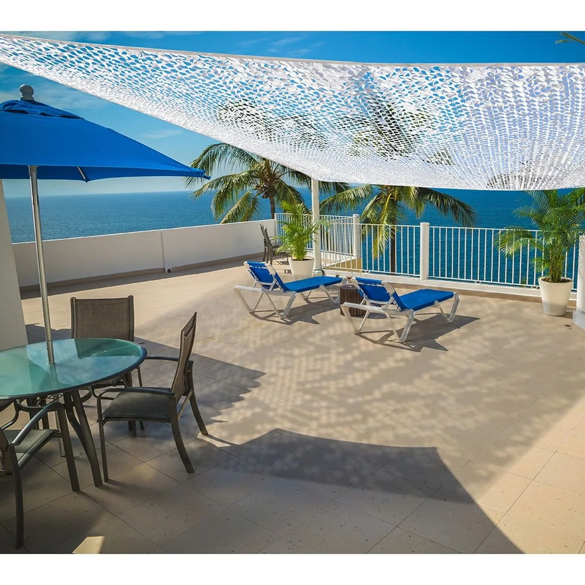 Voile d ombrage rectangulaire faura blanc 3 x 4 m reversible camouflage s792737448. Votre centre commercial virtuel au Sénégal : Diaytar