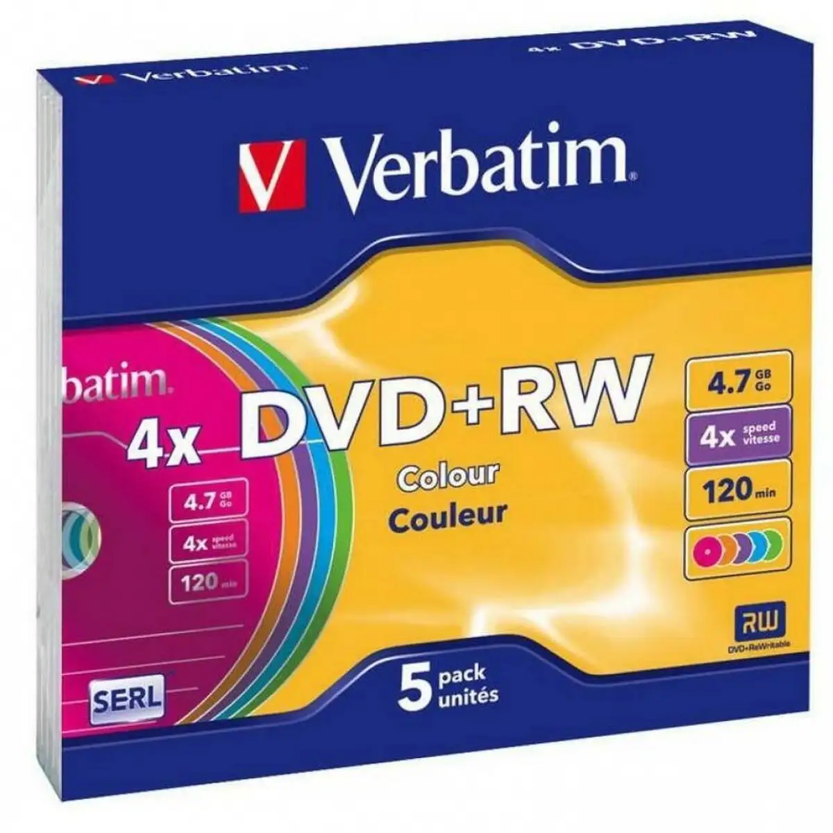 verbatim multicouleur 5 unites 4x 4 7 gb_1208. DIAYTAR SENEGAL - L'Art de Choisir, l'Art de Vivre. Parcourez notre boutique en ligne et découvrez des produits qui transforment chaque choix en une expérience enrichissante.