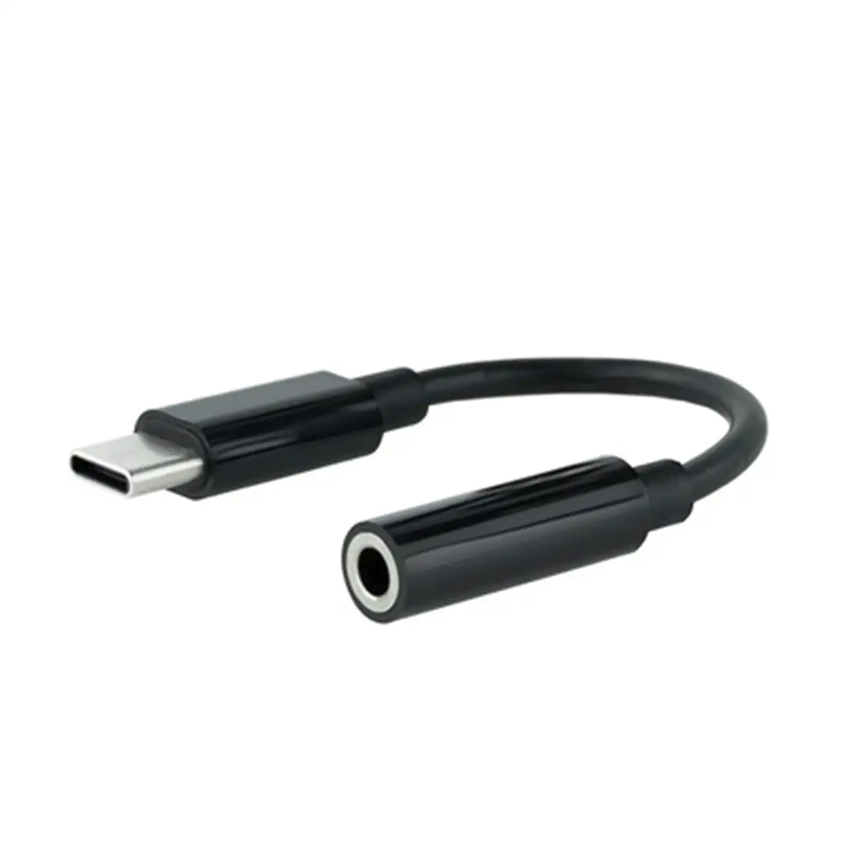 Adaptateur USB C vers Jack 3.5 mm NANOCABLE 10.24.1205 Noir - DIAYTAR  SÉNÉGAL