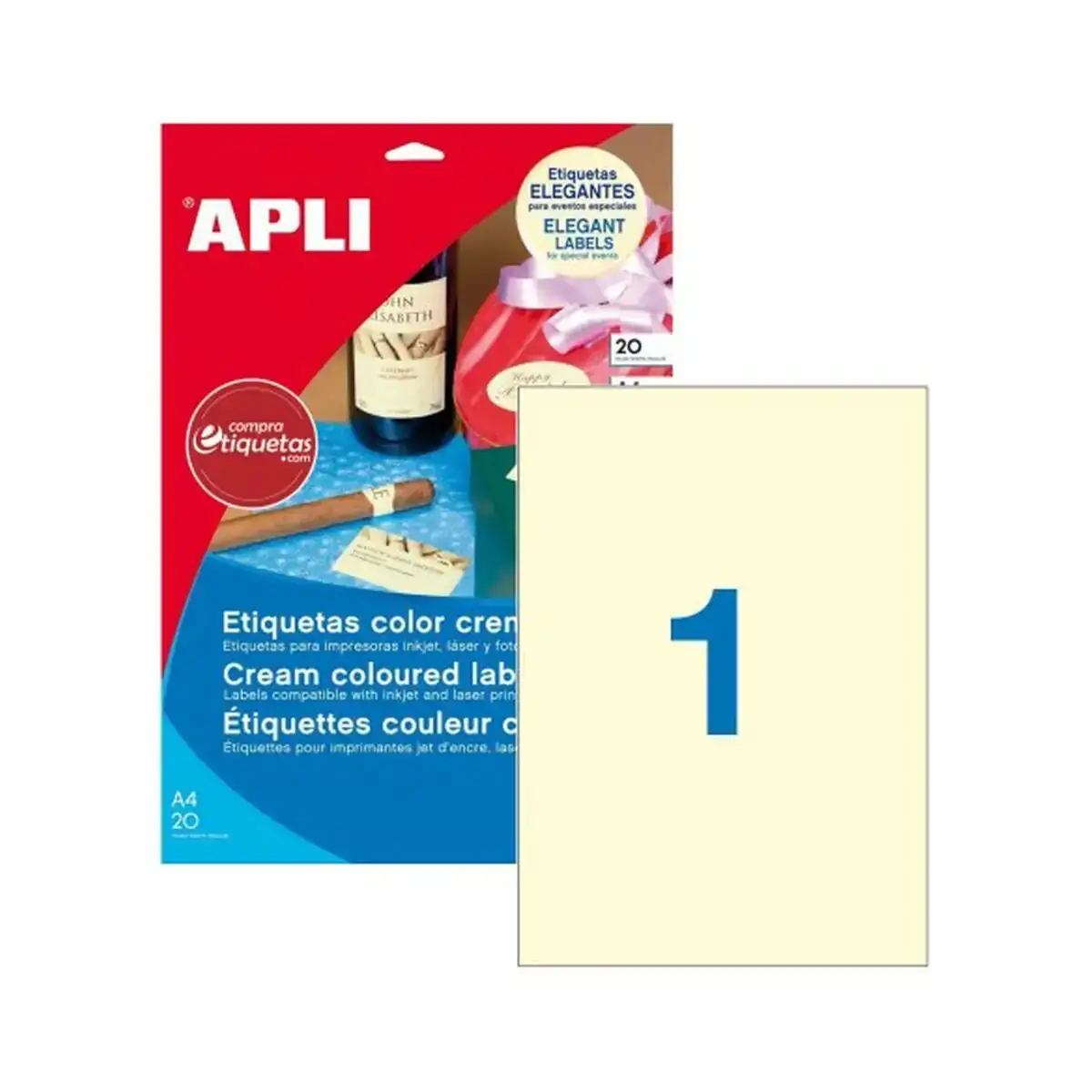 Adhesifs etiquettes apli creme a4 20 volets 210 x 297 mm_2093. Bienvenue chez DIAYTAR SENEGAL - Où l'Authenticité Rencontre l'Accessibilité. Explorez notre sélection abordable et découvrez des articles qui incarnent l'essence du Sénégal.