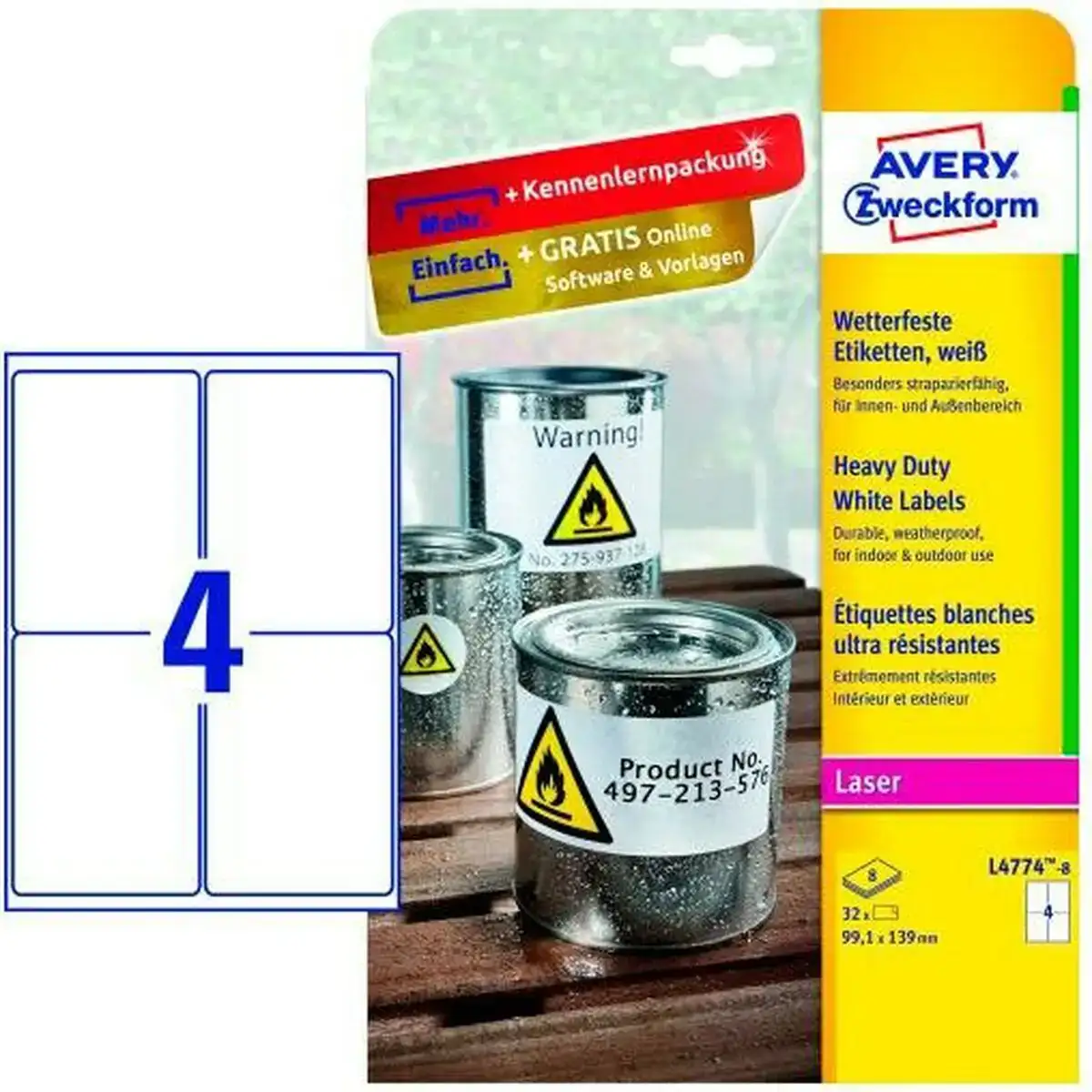 Adhesifs etiquettes avery l4774 8 99 1 x 139 mm 8 feuilles blanc_7832. DIAYTAR SENEGAL - Où Choisir Rime avec Qualité. Découvrez notre sélection soigneusement conçue et choisissez des articles qui incarnent l'excellence et l'innovation.