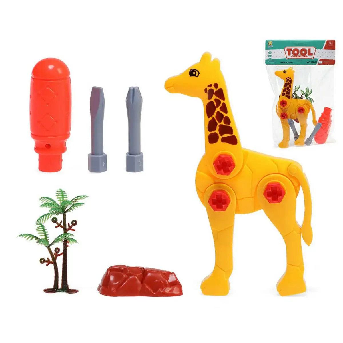Animaux girafe visser et devisser_4070. DIAYTAR SENEGAL - Où Choisir est une Célébration de l'Artisanat. Explorez notre boutique en ligne et choisissez des articles qui incarnent l'art et le savoir-faire du Sénégal.