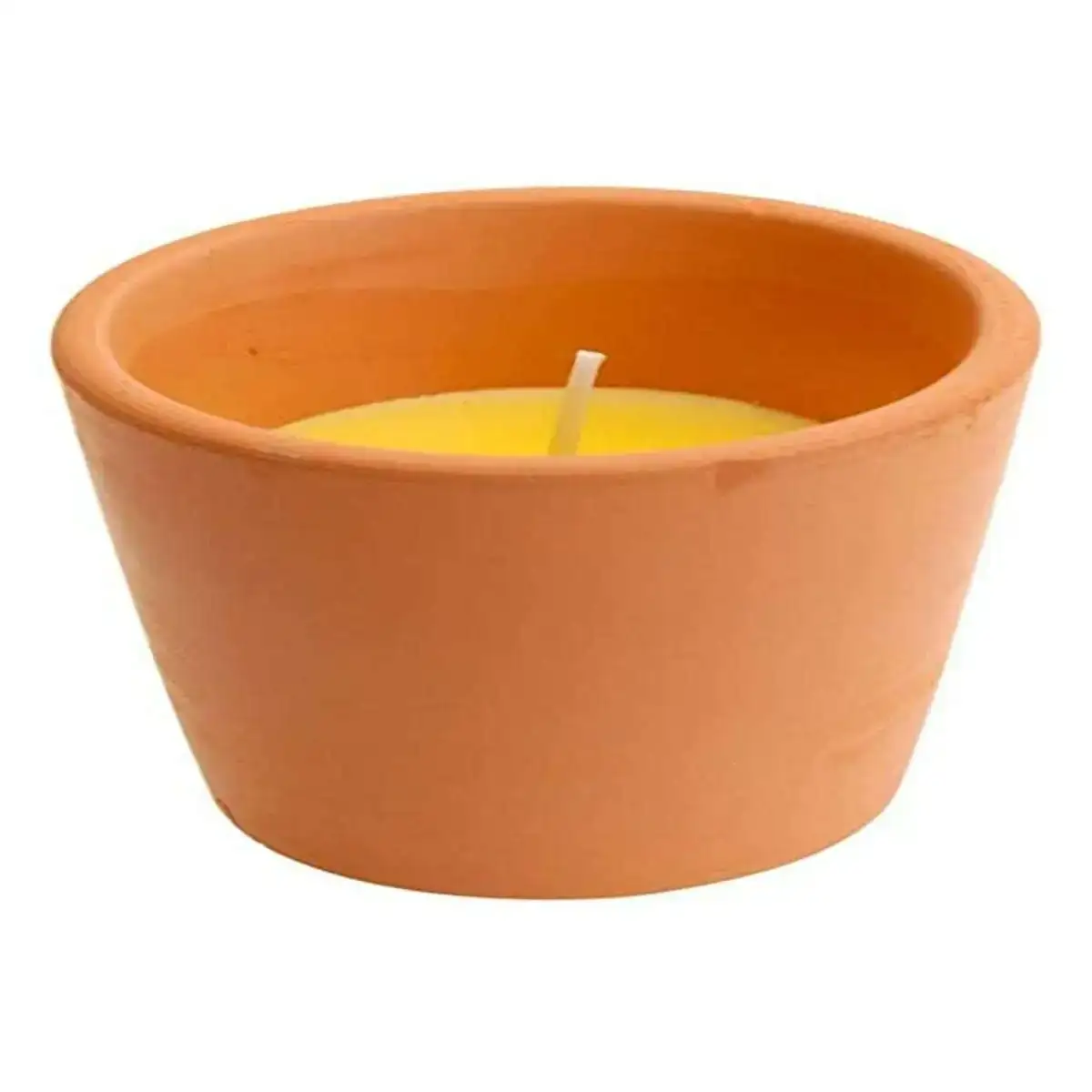 Anti moustique bougie terre cuite citronnelle 5 5 x 5 cm _8684. DIAYTAR SENEGAL - Où Choisir est une Célébration de l'Artisanat Local. Découvrez notre boutique en ligne et choisissez des produits qui incarnent la passion des artisans sénégalais.