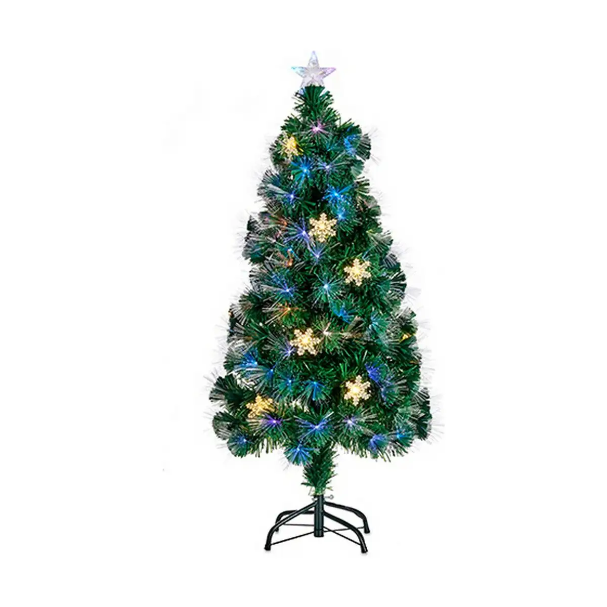 Arbre de noel avec etoile lumiere led metal vert plastique_1191. Bienvenue sur DIAYTAR SENEGAL - Là où Chaque Objet a une Âme. Plongez dans notre catalogue et trouvez des articles qui portent l'essence de l'artisanat et de la passion.