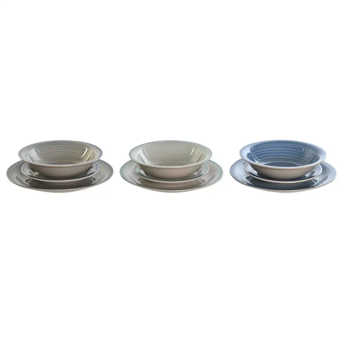 Assietes dkd home decor 26 5 x 26 5 x 3 cm bleu bleu ciel gres 18 pieces_9428. DIAYTAR SENEGAL - Où le Shopping Devient une Aventure Culturelle. Plongez dans notre univers de produits qui célèbrent l'héritage et l'artisanat du Sénégal.