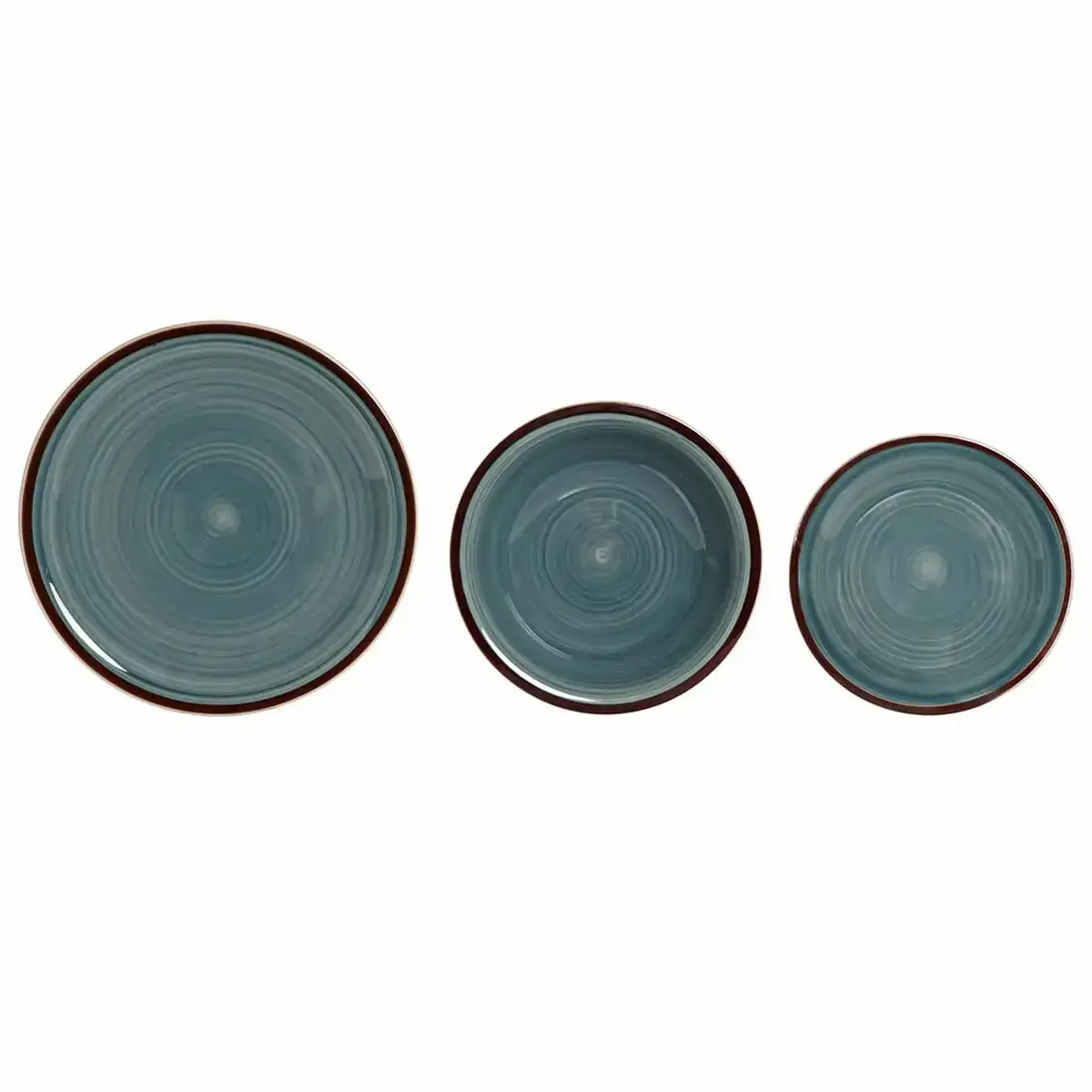 Assietes dkd home decor bleu plastique gres 18 pieces 26 5 x 26 5 x 3 cm_2416. DIAYTAR SENEGAL - L'Art de Choisir, l'Art de Vivre. Parcourez notre boutique en ligne et choisissez parmi des produits de qualité qui ajoutent de l'élégance à votre quotidien.