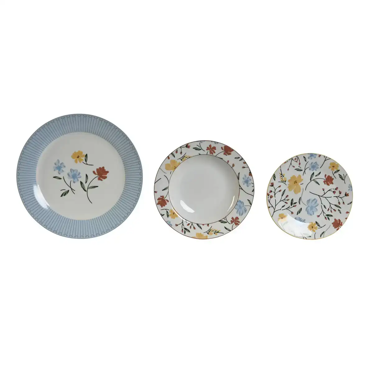 Assietes dkd home decor floral porcelaine bleu blanc 27 x 27 x 3 cm 18 pieces_5628. Bienvenue sur DIAYTAR SENEGAL - Où l'Élégance Rencontrer la Tradition. Explorez notre gamme variée et trouvez des articles qui marient le chic moderne au charme ancestral.