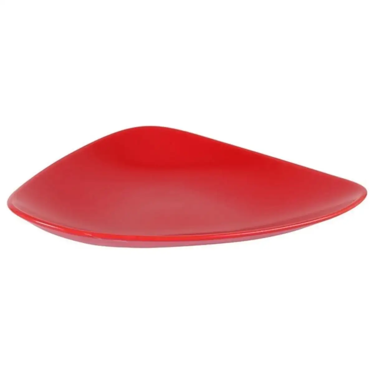 Assiette a dessert rouge ceramique 24 x 18 x 3 cm_6837. DIAYTAR SENEGAL - L'Artisanat à Portée de Clic. Découvrez notre boutique en ligne pour trouver des produits uniques qui célèbrent la créativité et l'artisanat sénégalais.