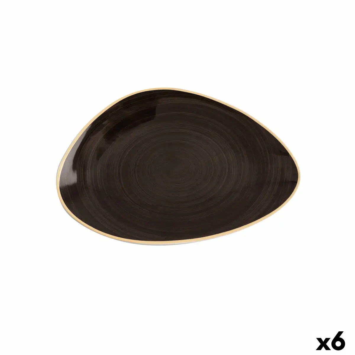 Assiette plate ariane terra triangulaire ceramique marron o 29 cm 6 unites _2673. Bienvenue sur DIAYTAR SENEGAL - Où Chaque Article a son Histoire. Découvrez notre sélection méticuleuse de produits qui racontent l'authenticité et la beauté du Sénégal.