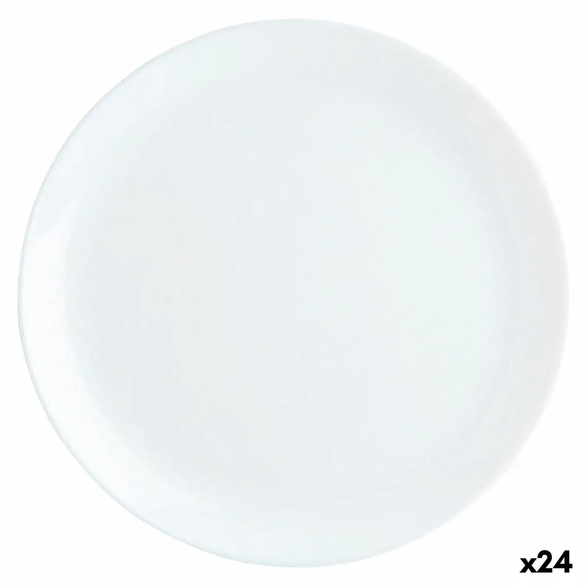 Assiette plate luminarc diwali blanc verre o 27 cm 24 unites _3165. DIAYTAR SENEGAL - Là où Chaque Achat Contribue à un Rêve. Naviguez à travers notre boutique en ligne et soutenez des artisans talentueux tout en acquérant des trésors.