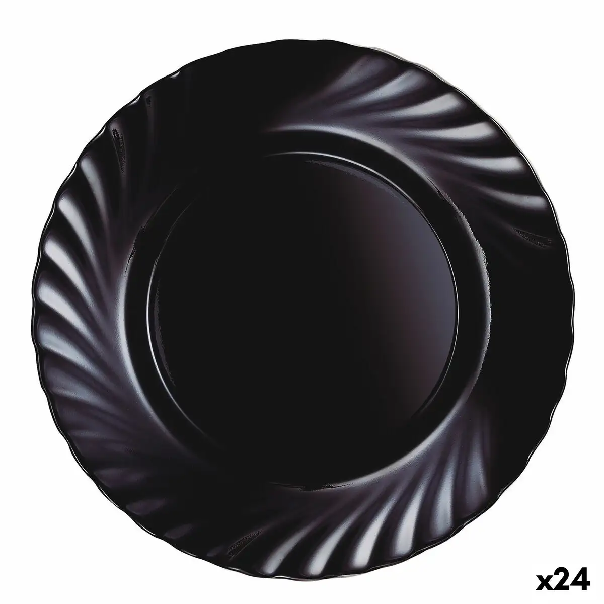 Assiette plate luminarc trianon noir verre o 24 5 cm 24 unites _2692. DIAYTAR SENEGAL - Là où la Beauté Rencontre la Fonctionnalité. Parcourez notre sélection pour trouver des produits qui allient esthétique et praticité, pour un quotidien sublimé.