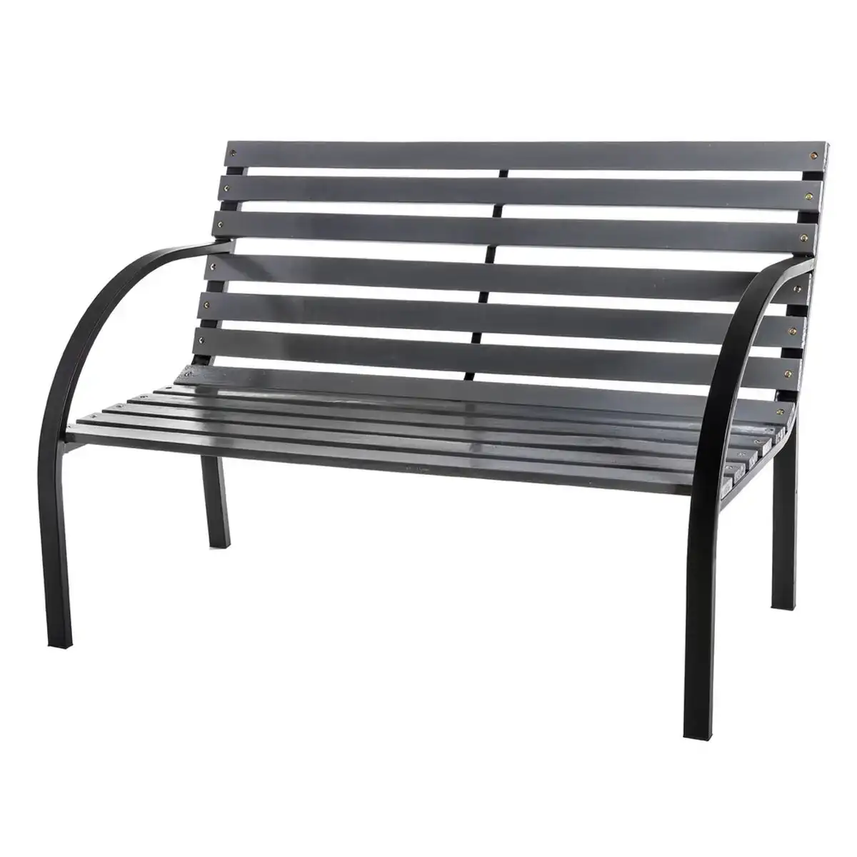 Banc 120 x 62 x 82 cm gris bois acier jardin_8555. DIAYTAR SENEGAL - Votre Destination pour un Shopping Unique. Parcourez notre catalogue et trouvez des articles qui vous inspirent et vous édifient.