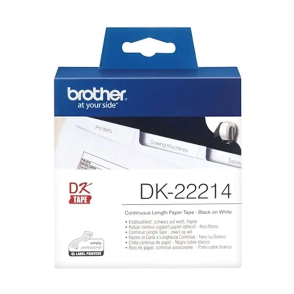 Bande continue de papier thermique brother dk 22214 12 x 30 48 mm noir noir blanc blanc_6197. DIAYTAR SENEGAL - L'Art du Shopping Sublime. Naviguez à travers notre catalogue et choisissez parmi des produits qui ajoutent une touche raffinée à votre vie quotidienne.