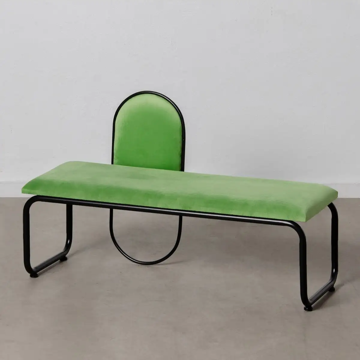 Banquette 110 x 40 x 68 cm tissu synthetique metal vert_3735. DIAYTAR SENEGAL - Où Chaque Produit est une Promesse de Qualité. Explorez notre boutique en ligne et choisissez des produits qui répondent à vos exigences élevées.