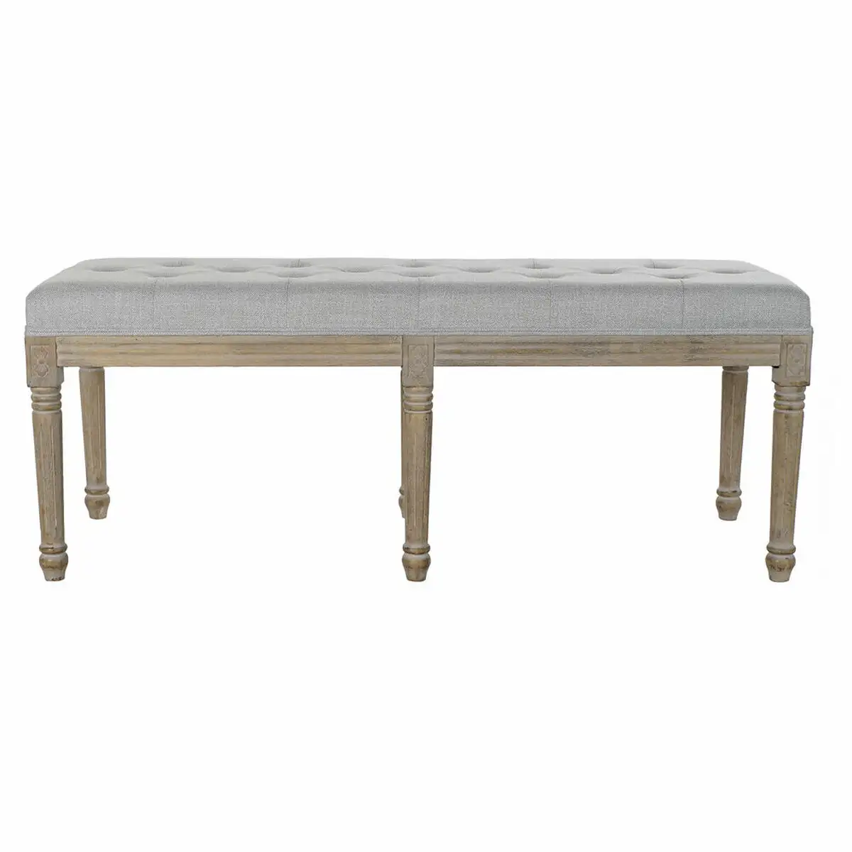 Banquette dkd home decor gris clair bois caoutchouc bois d hevea 122 x 41 x 48 cm_2502. DIAYTAR SENEGAL - Votre Passage vers l'Élégance Abordable. Explorez notre collection où chaque produit est choisi pour sa qualité et son accessibilité, incarnant ainsi l'essence du Sénégal.