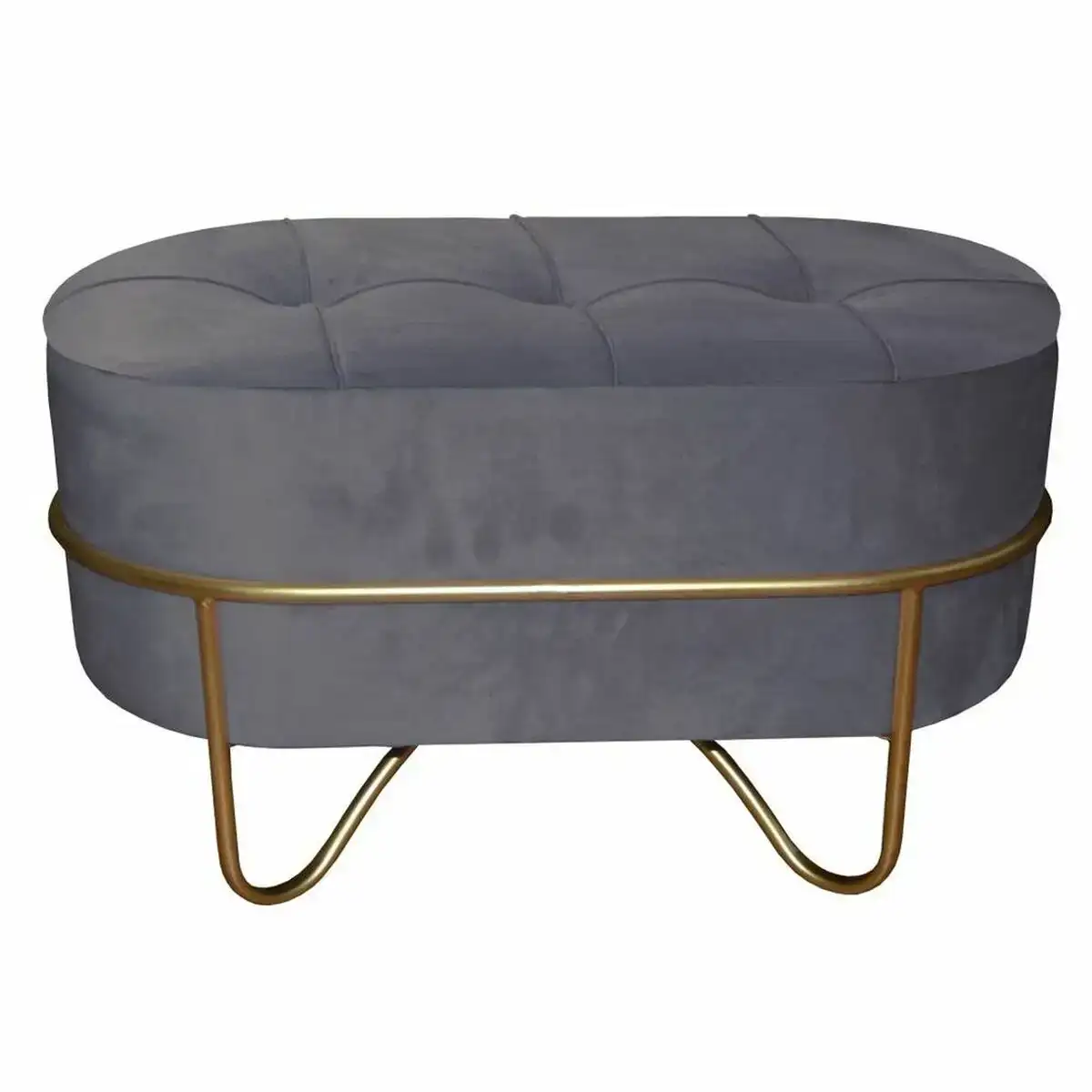 Banquette dkd home decor mousse gris dore metal polyester velours bois mdf 72 x 39 x 41 cm 72 x 39 x 39 cm _1836. DIAYTAR SENEGAL - L'Artisanat à Portée de Clic. Découvrez notre boutique en ligne pour trouver des produits uniques qui célèbrent la créativité et l'artisanat sénégalais.