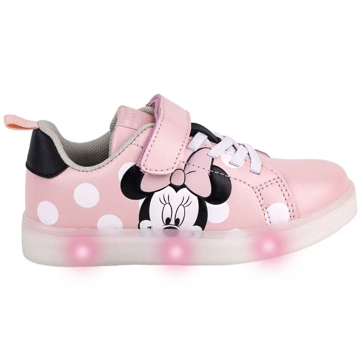 Baskets led minnie mouse velcro rose_9899. DIAYTAR SENEGAL - Votre Passage vers l'Exceptionnel. Explorez notre boutique en ligne, où chaque produit est choisi avec soin pour offrir une expérience de shopping inoubliable.