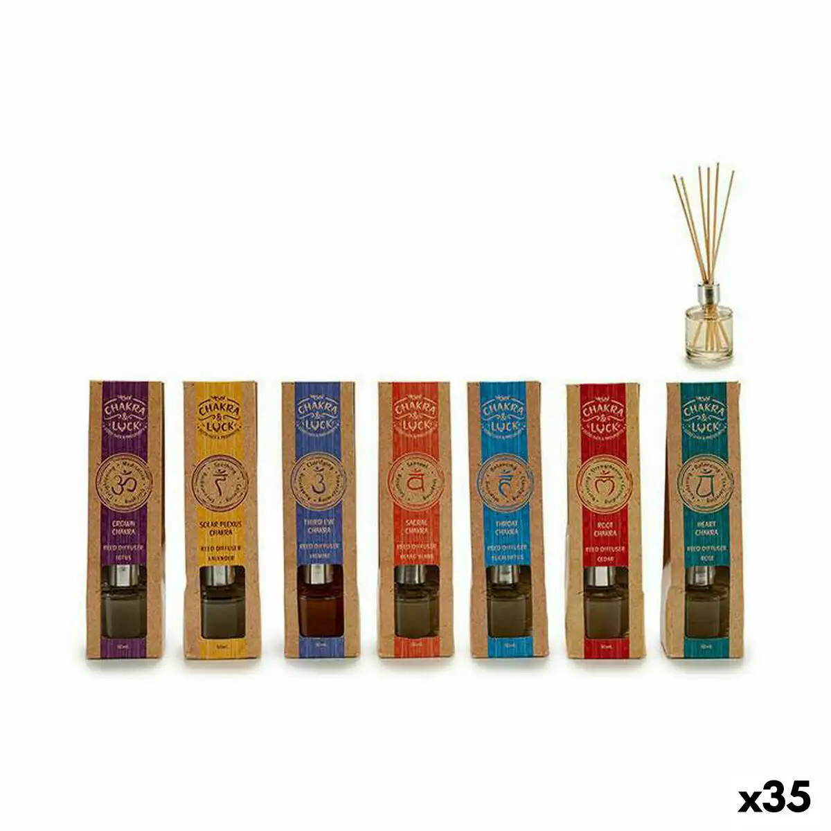 Batonnets parfumes chakra luck 50 ml 35 unites _3530. DIAYTAR SENEGAL - L'Art de Vivre l'Élégance Accessible. Parcourez notre gamme variée et choisissez des produits qui ajoutent une touche de sophistication à votre style.
