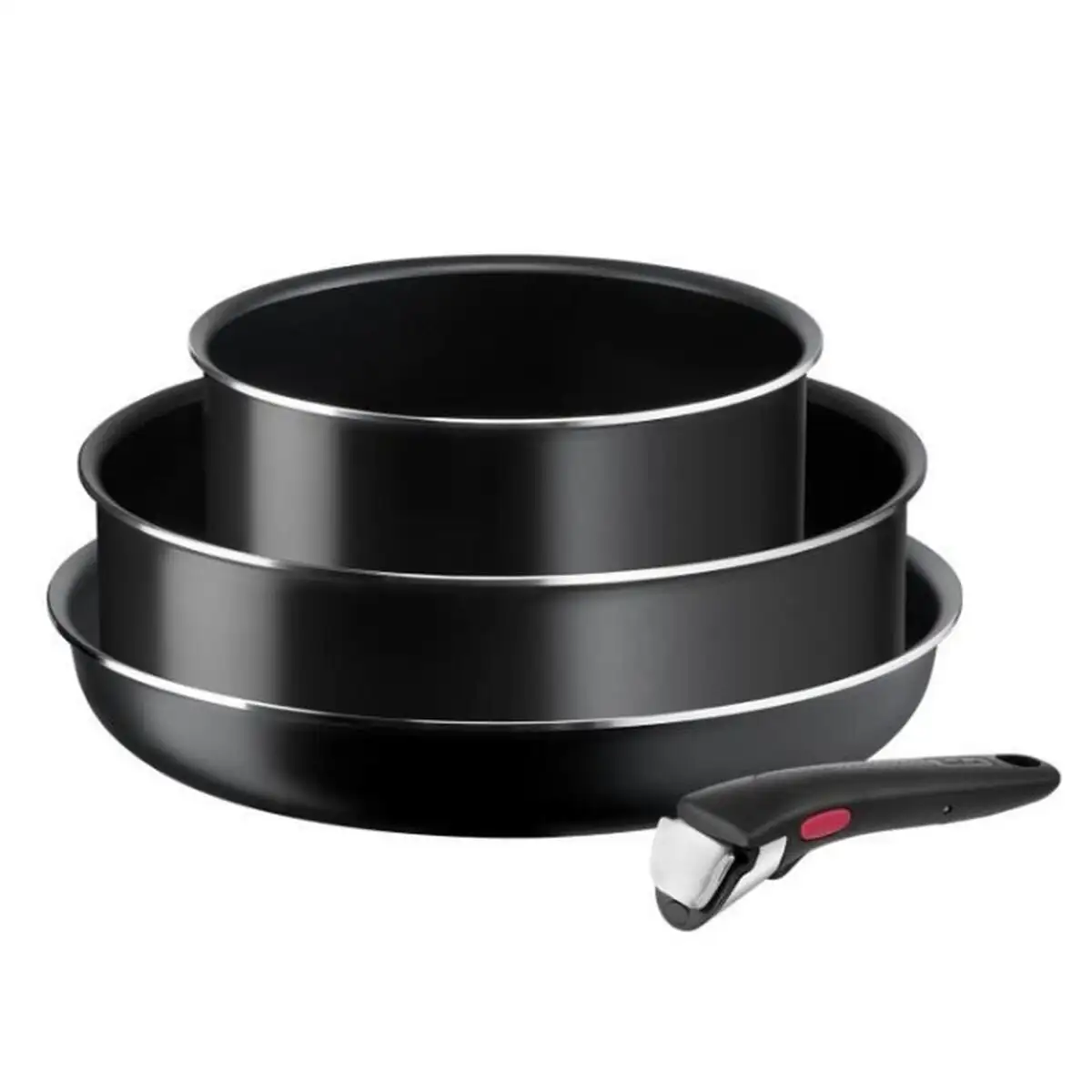 Batterie de cuisine tefal 4 pieces_3098. DIAYTAR SENEGAL - Votre Escale Shopping incontournable. Explorez notre boutique en ligne et dénichez des trésors qui reflètent la richesse culturelle et la modernité du Sénégal.