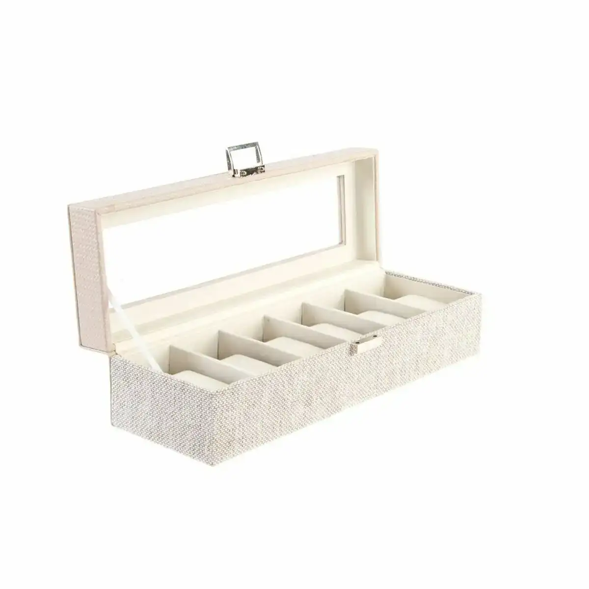 Boite a bijoux dkd home decor 8424001859771 33 x 11 x 9 cm verre beige_3864. DIAYTAR SENEGAL - L'Équilibre Parfait entre Tradition et Modernité. Explorez notre collection pour trouver des produits qui incarnent la culture et la contemporanéité du Sénégal.