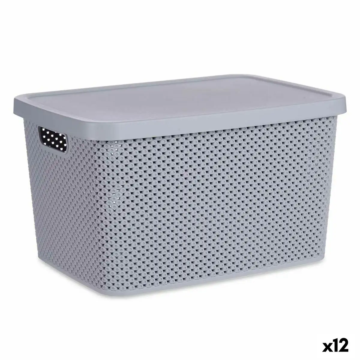 Boite de rangement avec couvercle gris plastique 19 l 28 x 22 x 39 cm 12 unites _2542. DIAYTAR SENEGAL - Où Choisir est un Plaisir Responsable. Parcourez notre catalogue et choisissez des produits qui incarnent notre engagement envers des pratiques durables et éthiques.