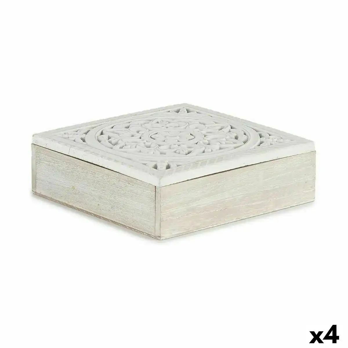 Boite decorative blanc bois 22 x 7 5 x 22 cm 4 unites _2229. Entrez dans l'Univers de DIAYTAR SENEGAL - Où l'Élégance et la Variété se Rencontrent. Parcourez notre catalogue pour dénicher des articles qui ajoutent une touche d'élégance à votre vie.
