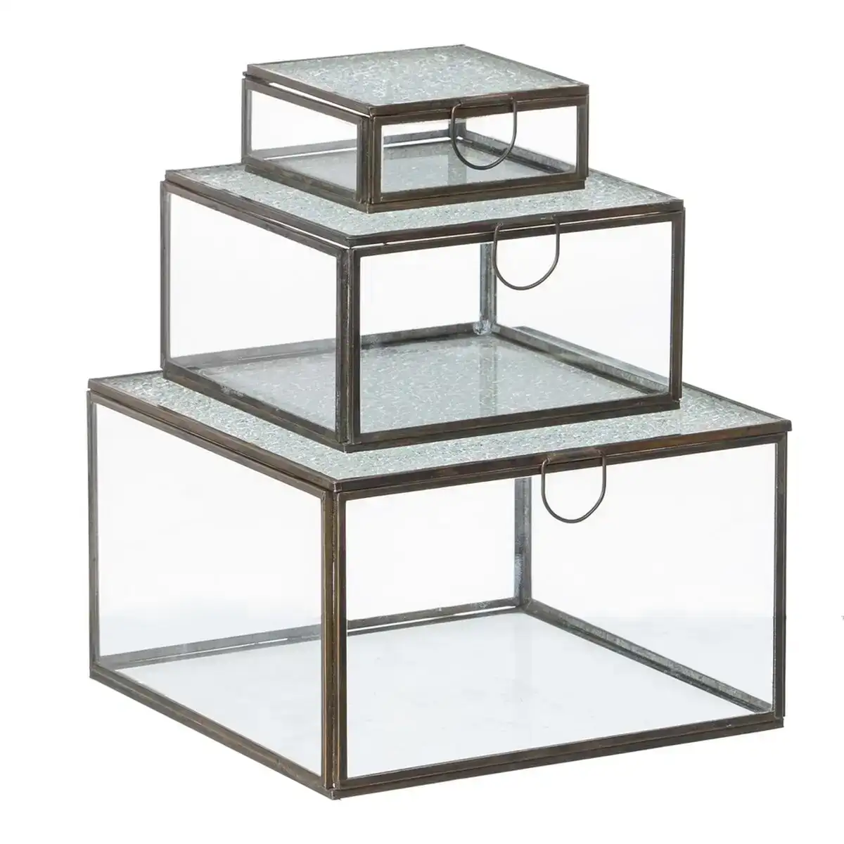 Boite multiusage 3 pieces verre dore metal 20 x 20 x 12 cm 3 unites _8524. DIAYTAR SENEGAL - Votre Source de Découvertes Shopping. Naviguez à travers nos catégories et découvrez des articles qui vous surprendront et vous séduiront.