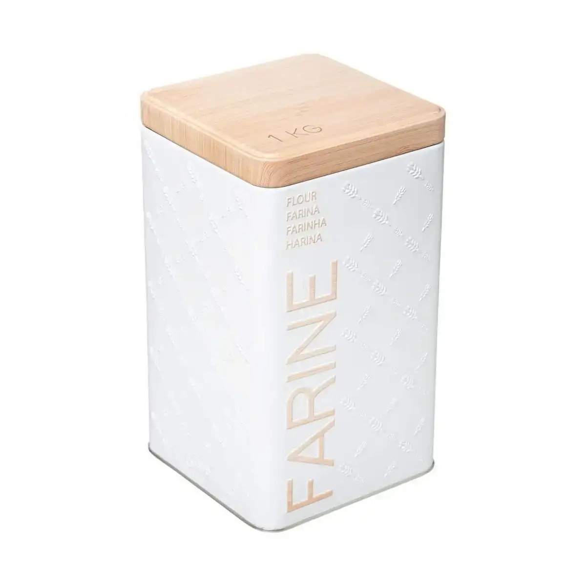 Boite multiusage nature scandi metal blanc 1 kg_9508. DIAYTAR SENEGAL - Où Choisir Devient une Découverte. Explorez notre boutique en ligne et trouvez des articles qui vous surprennent et vous ravissent à chaque clic.