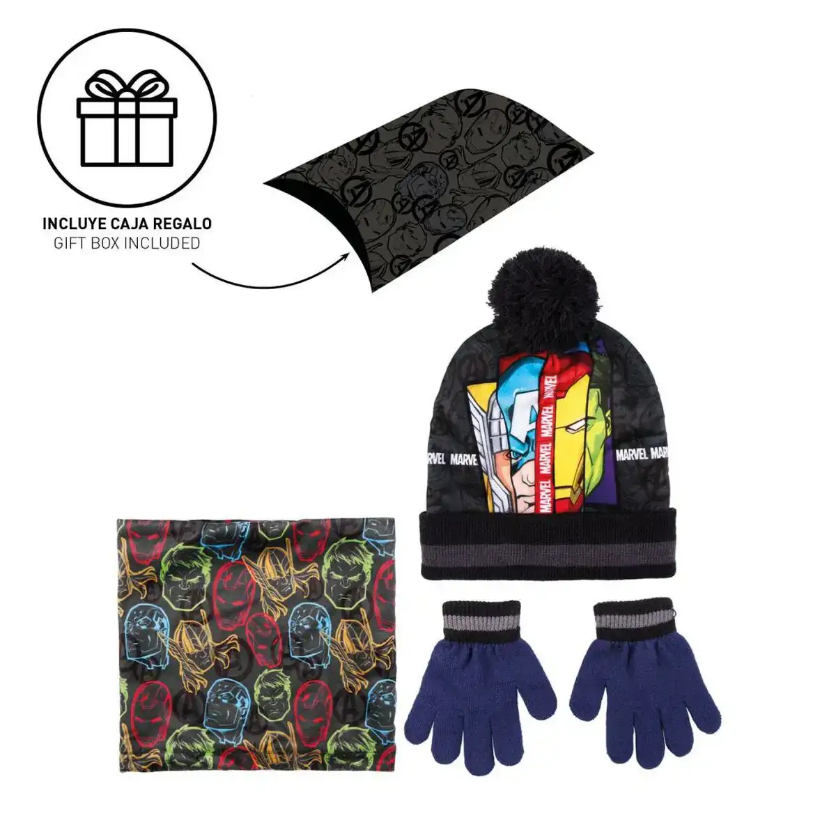 Bonnet gants et echarpe the avengers gris taille unique _8312. DIAYTAR SENEGAL - Où Choisir Devient une Expérience Personnalisée. Explorez notre boutique en ligne pour découvrir des produits qui s'adaptent à votre style et à votre essence.