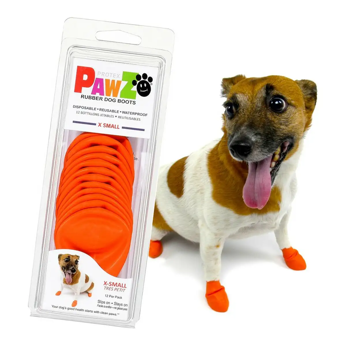 Bottes pawz chien orange xs_4734. DIAYTAR SENEGAL - Là où Choisir est une Célébration de l'Artisanat. Explorez notre gamme variée et choisissez des produits qui incarnent la tradition et le talent des artisans du Sénégal.