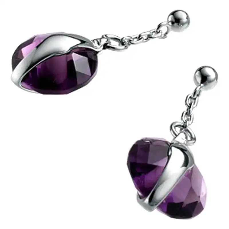 Boucles d oreilles femme viceroy 1010e000 50 argente violet 2 cm 2 cm _5121. DIAYTAR SENEGAL - Votre Passage vers le Raffinement. Plongez dans notre univers de produits exquis et choisissez des articles qui ajoutent une touche de sophistication à votre vie.
