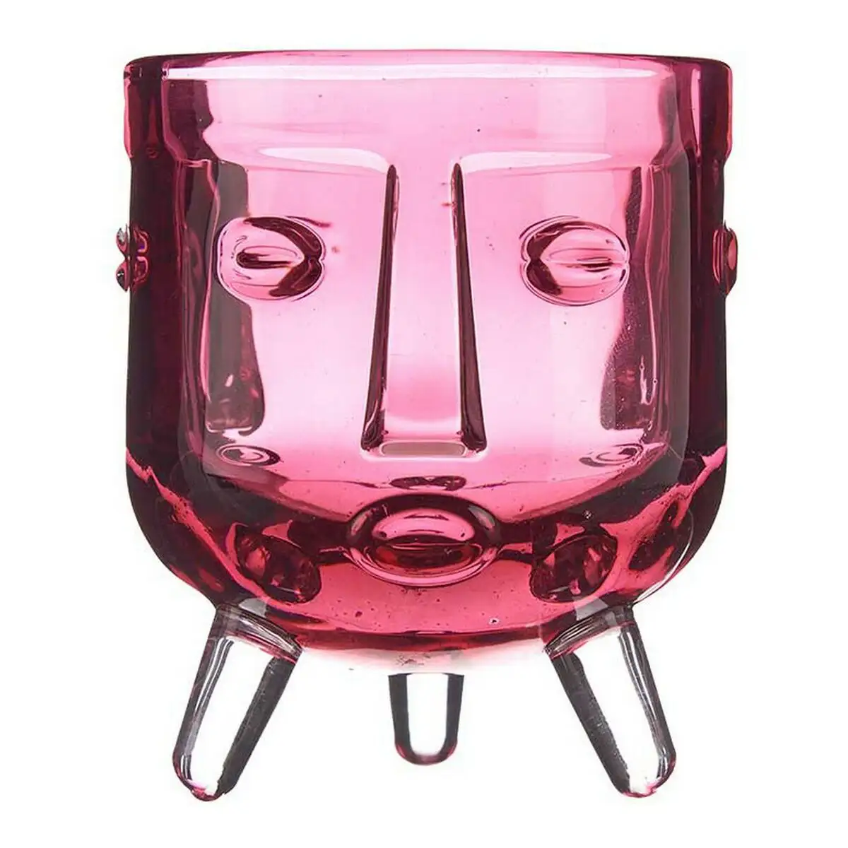 Bougeoir visage verre rose 7 8 x 8 8 x 7 8 cm_8979. DIAYTAR SENEGAL - Votre Portail Vers l'Exclusivité. Explorez notre boutique en ligne pour trouver des produits uniques et exclusifs, conçus pour les amateurs de qualité.