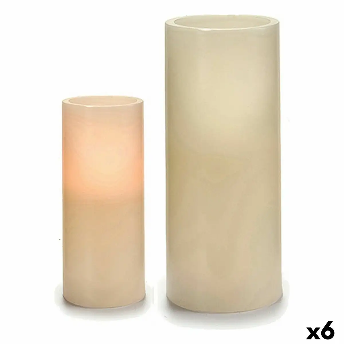 Bougie led 7 5 x 17 3 x 7 5 cm creme 6 unites _5556. DIAYTAR SENEGAL - Où Choisir est un Plaisir Responsable. Parcourez notre catalogue et choisissez des produits qui incarnent notre engagement envers des pratiques durables et éthiques.